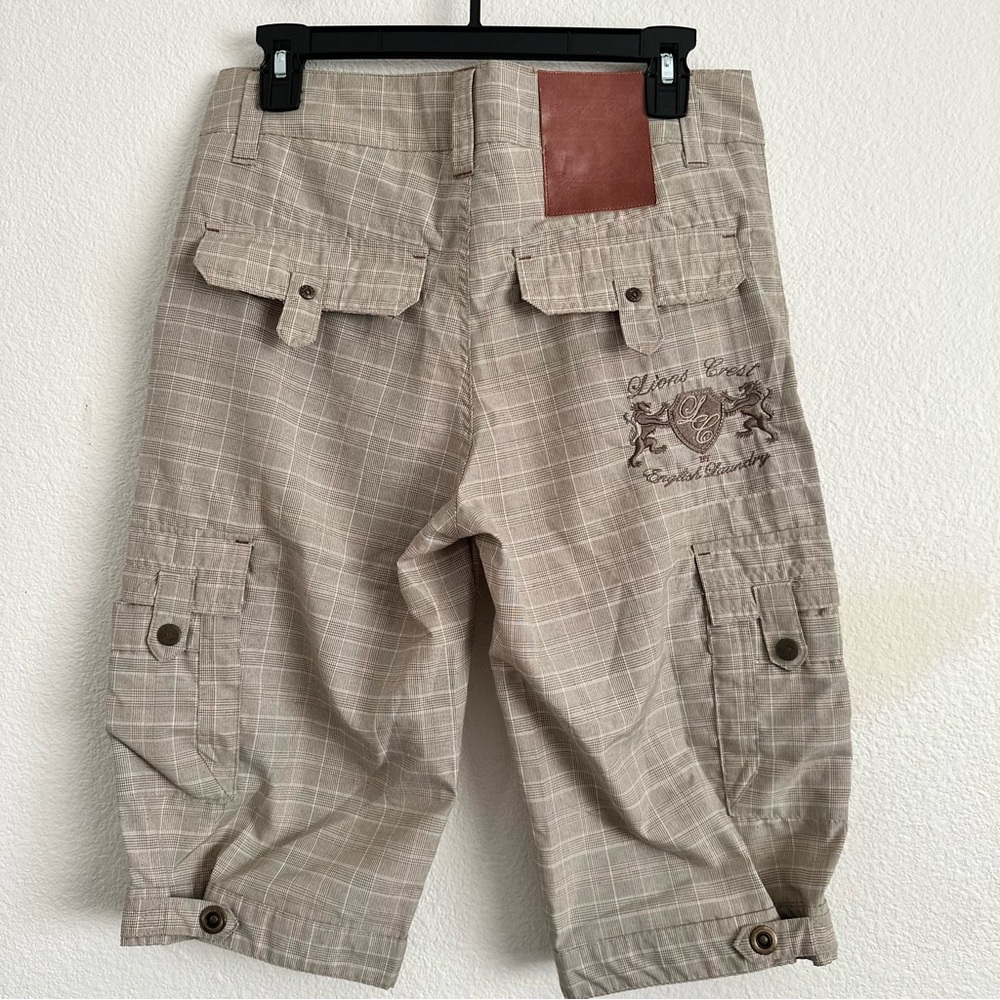 Lion’s Crest by English Laundry - Beige Plaid Cargo Shorts - Picture 15 of 15